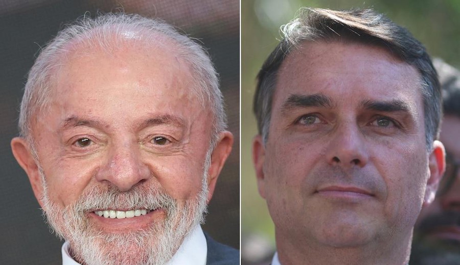 imagen de Lula da Silva y Flávio Bolsonaro se enfrentarán cara a cara en su primer debate a una semana del balotaje en Brasil