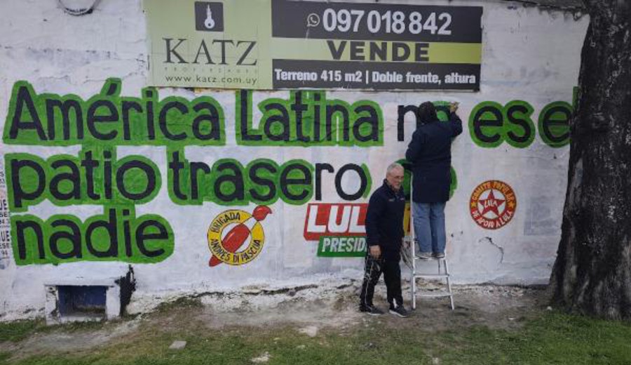 imagen de Montevideo se pinta por Lula: una brigada histórica sale a la calle